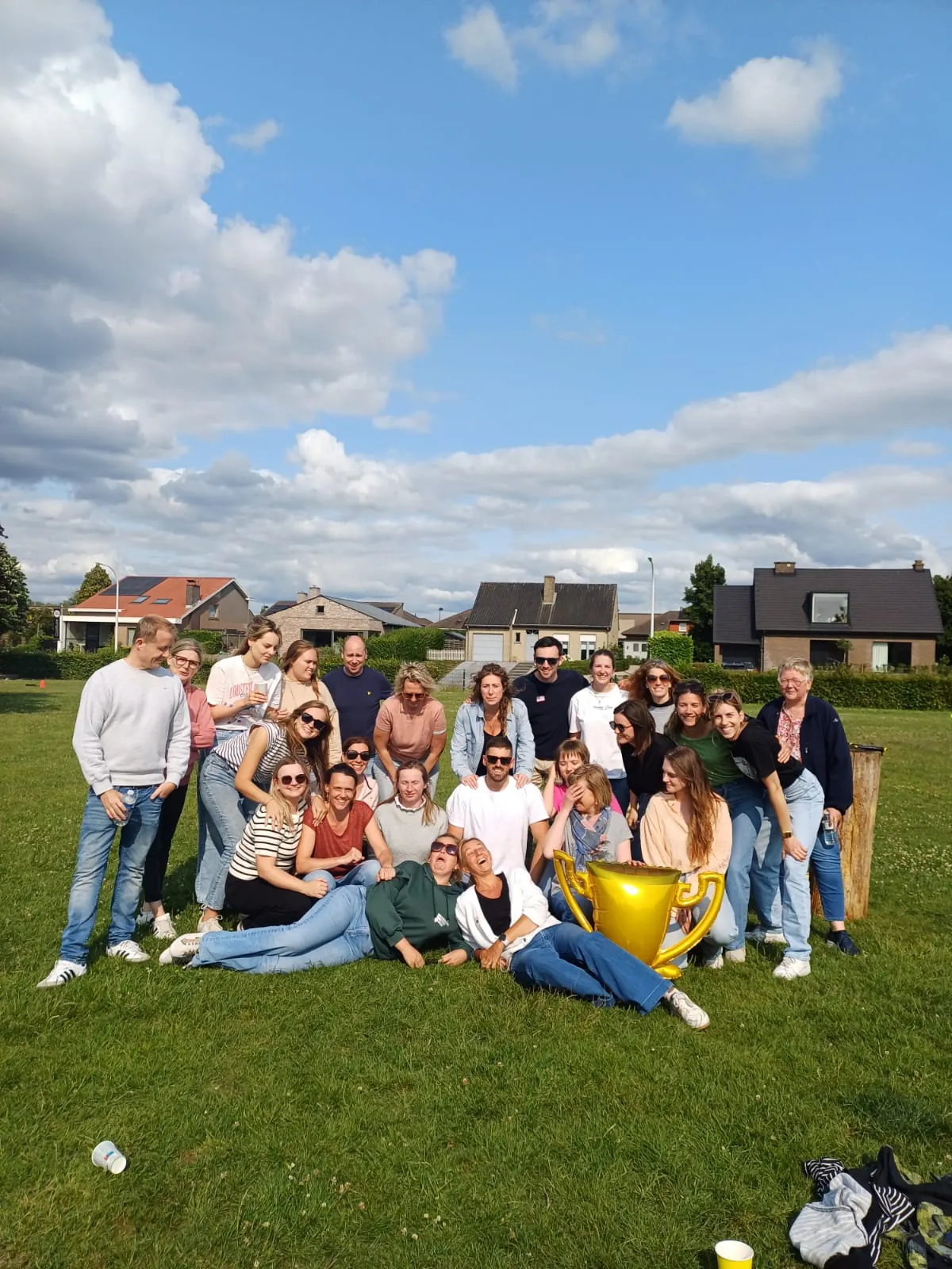 Team met trofee